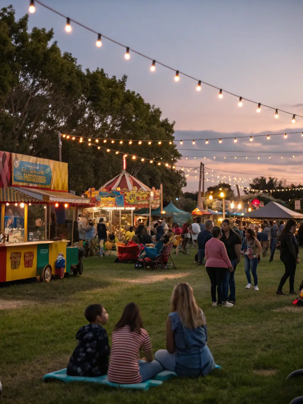 A dynamic image of a MAKUSSA-organized cultural festival, featuring live music, dance performances, and diverse food stalls, illustrating the celebration of local culture.