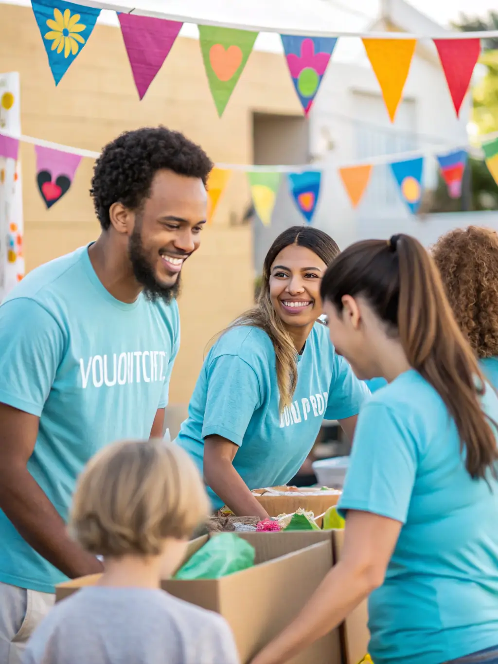A smiling volunteer interacting with attendees at a MAKUSSA cultural event, highlighting the personal fulfillment and social connections gained through volunteering.